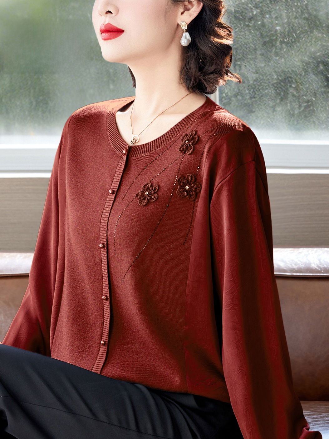 Women Fashion Over The Years - Stilvolle Gestrickte Offene Strickjacke für Damen