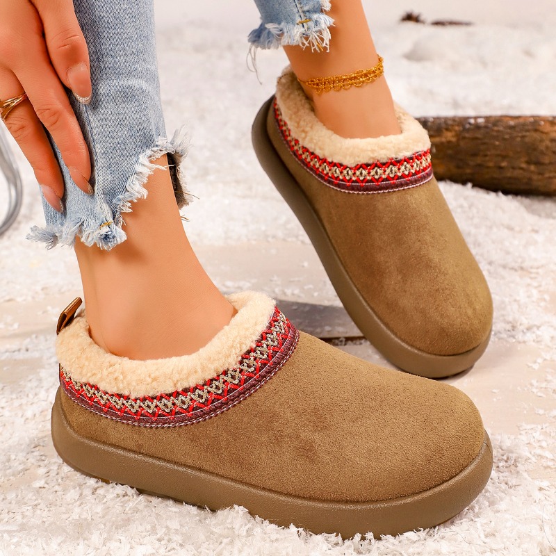 Women Fashion Online - 2027 Neue Damen-Plüschpantoffeln Modische Dicksohlige Schuhe