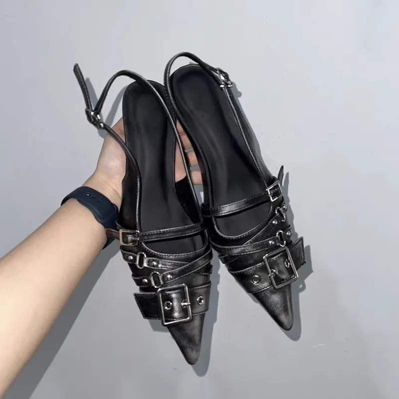 Spaghetti Strap Dress - Spitze High Heels für Damen mit