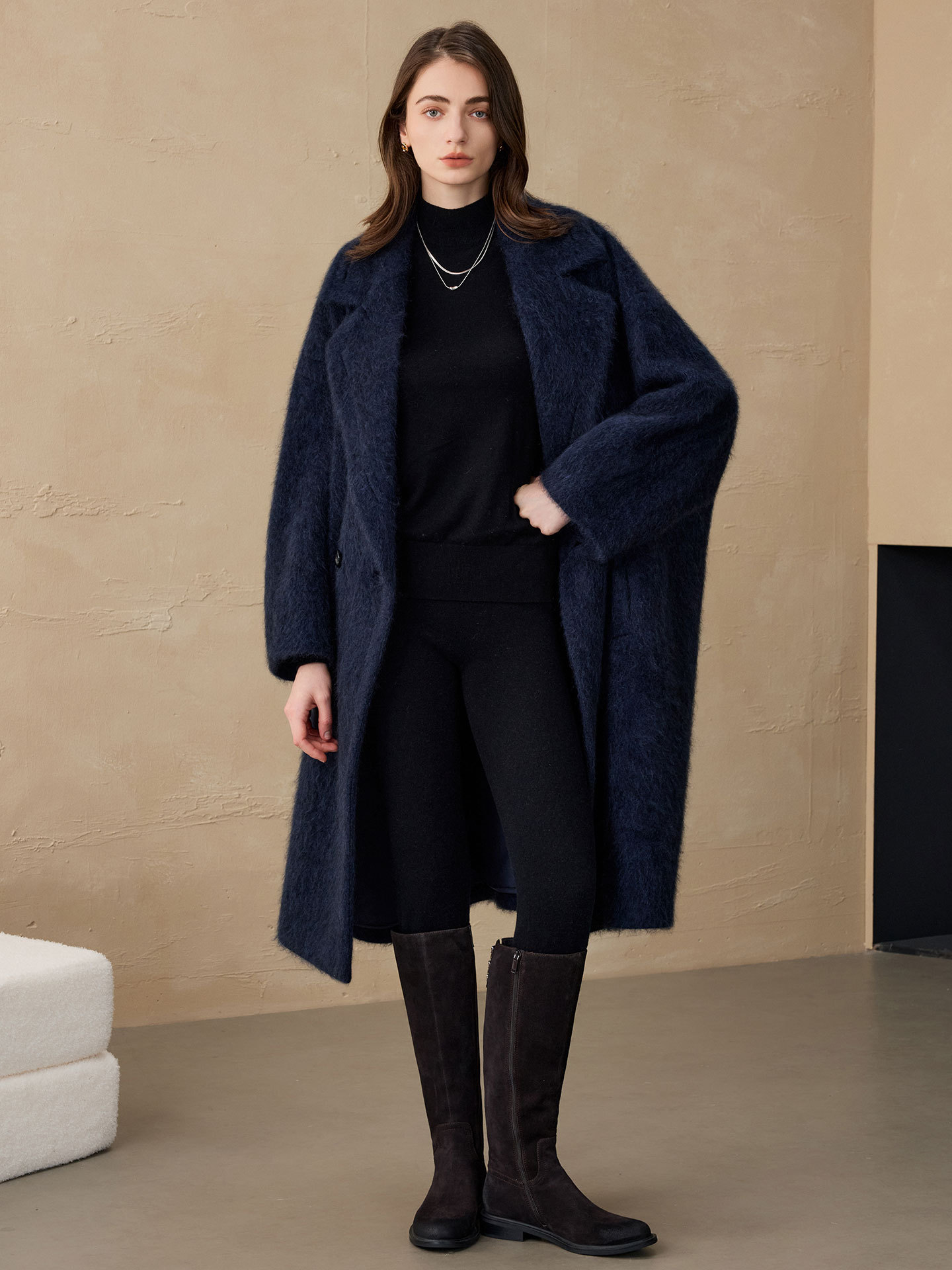 Women'S Fashion Jackets - Allingentle Damen-Blazer aus Wolle, Modischer Langer