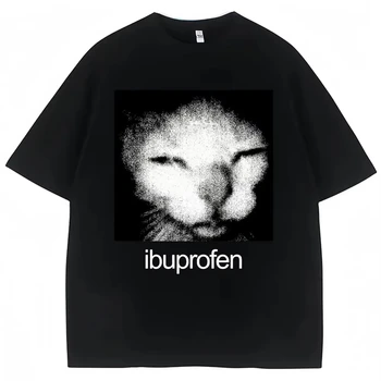 Women'S Fashion Graphic Tees - 2026 Vintage Lustige Ibuprofen-Katzen-Meme Grafik-T-Shirts für