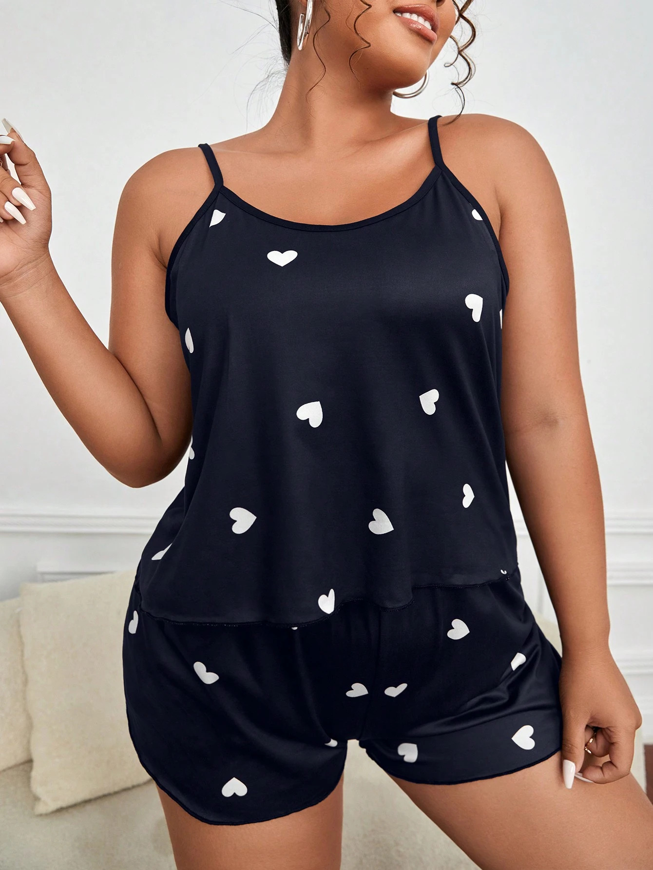 Trend Women Fashion - 2-teiliges Pyjama-Set für Damen, Nachtwäsche, Crop-Tops