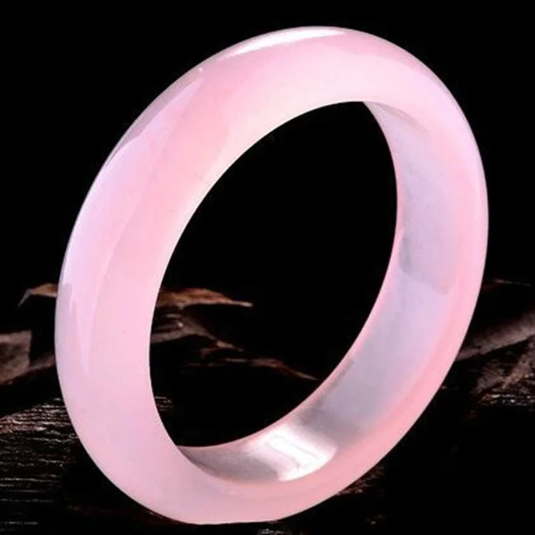 Women'S Fashion Jewellery - Echte Natürliche Rosa Jade Armreif Armband