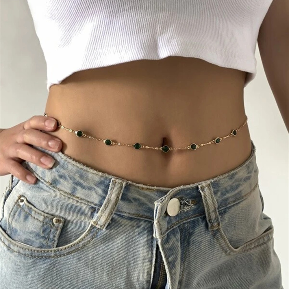 Women'S Y2K Fashion Aesthetic - Mode Sexy Vintage Ästhetische Bauch Kette