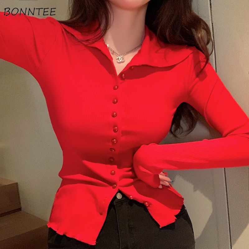 Women'S Y2K Fashion Aesthetic - Hemden Frauen dünn elegant einfach sexy