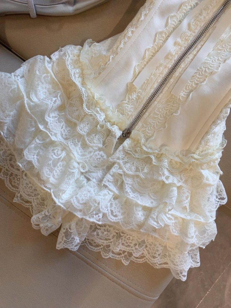 Süßes Spitzen-Bustier-Top mit  – Lace Trim Cami Bewertung und Preis