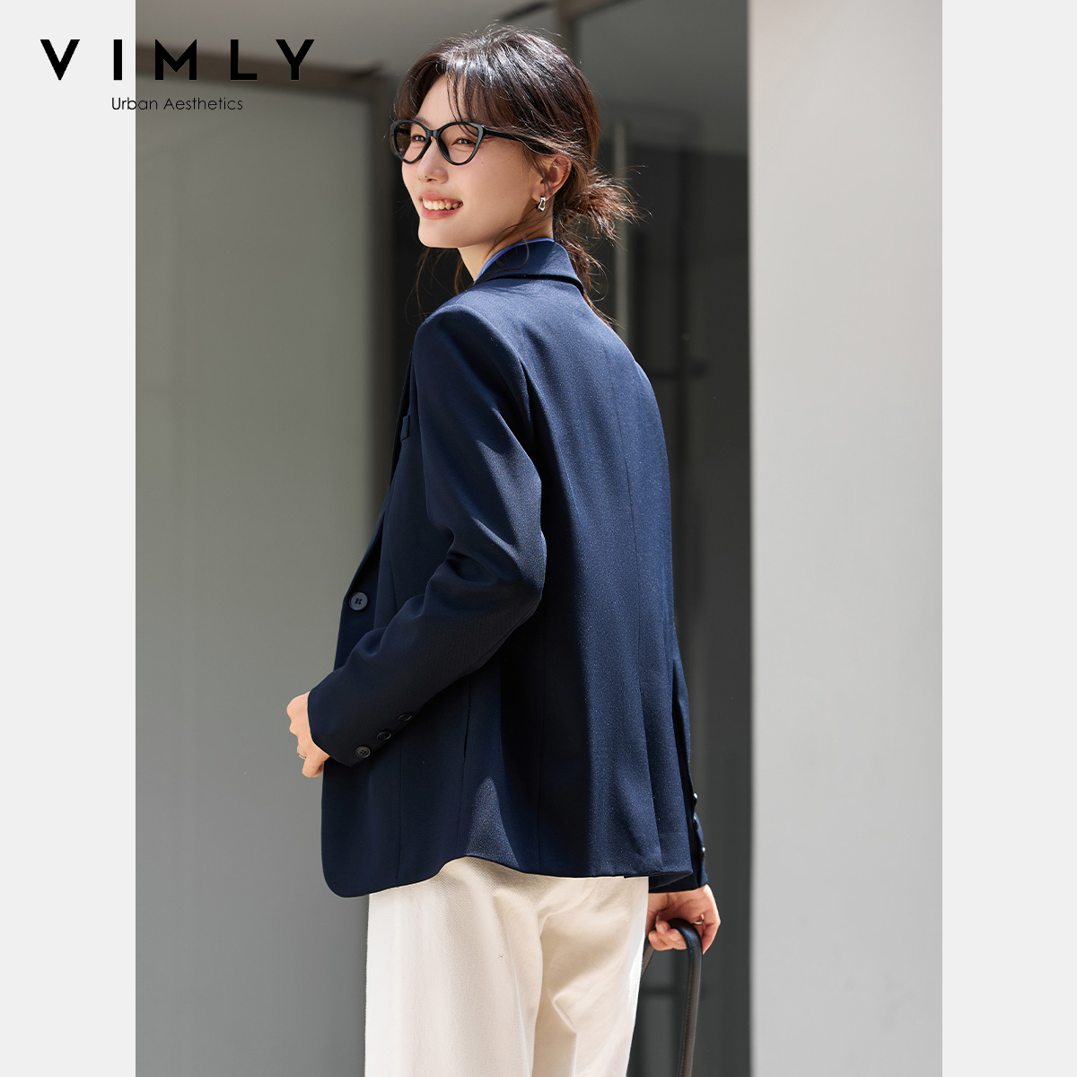 VIMLY Damen Marineblaue Jacken – Blazer Women Oversized Bewertung und Preis