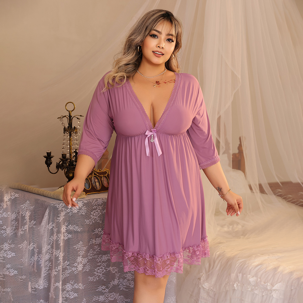 Übergröße Damen-Nachthemd mit  – Lace Trim Cami Bewertung und Preis