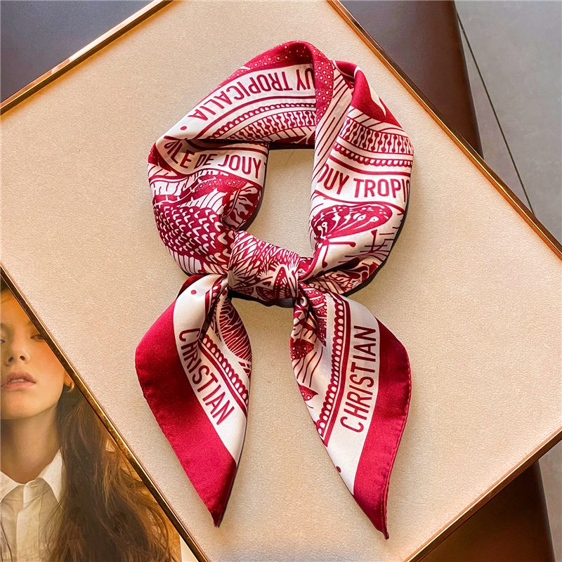 Brief Druck Seide Satin Tasche – Women Fashion Necktie Bewertung und Preis