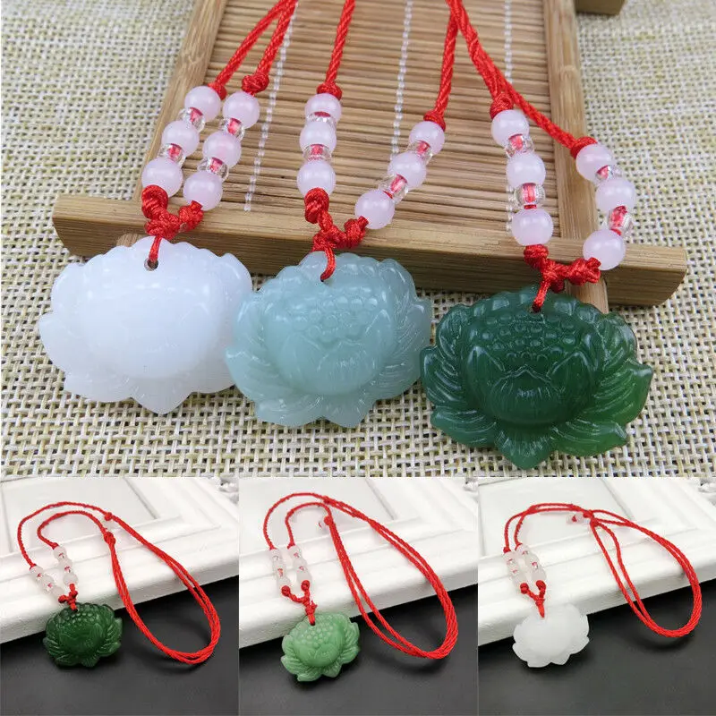 Natürliche Grüne Jade Lotus An – Women'S Fashion Jewellery Bewertung und Preis