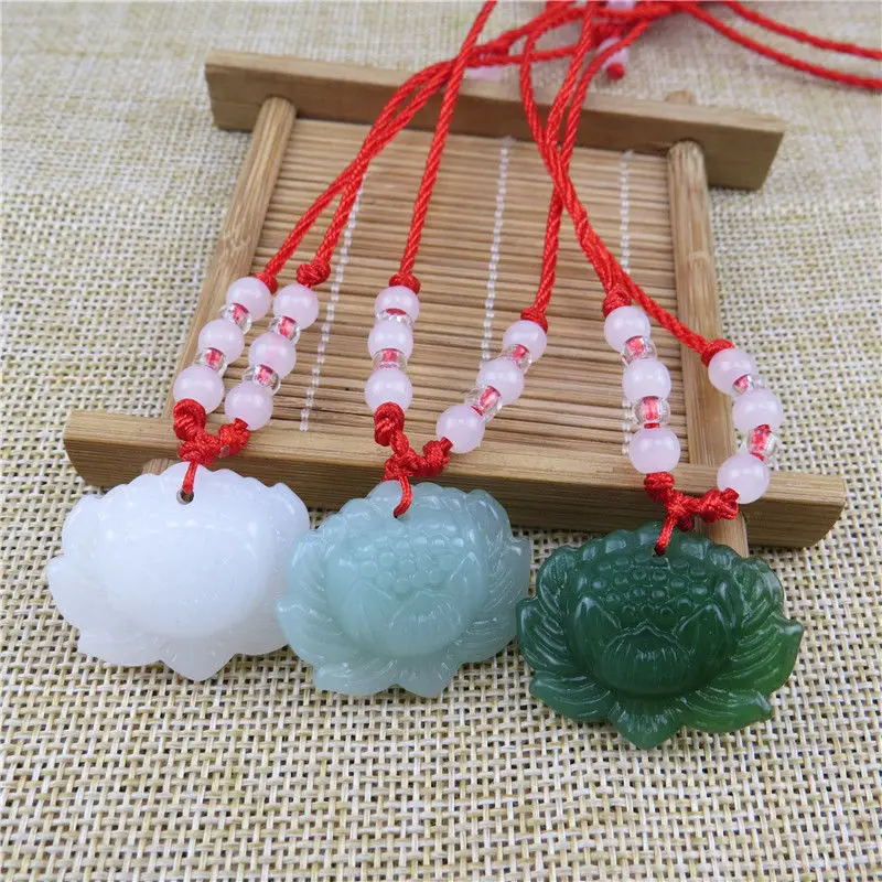 Natürliche Grüne Jade Lotus An – Women'S Fashion Jewellery Bewertung und Preis