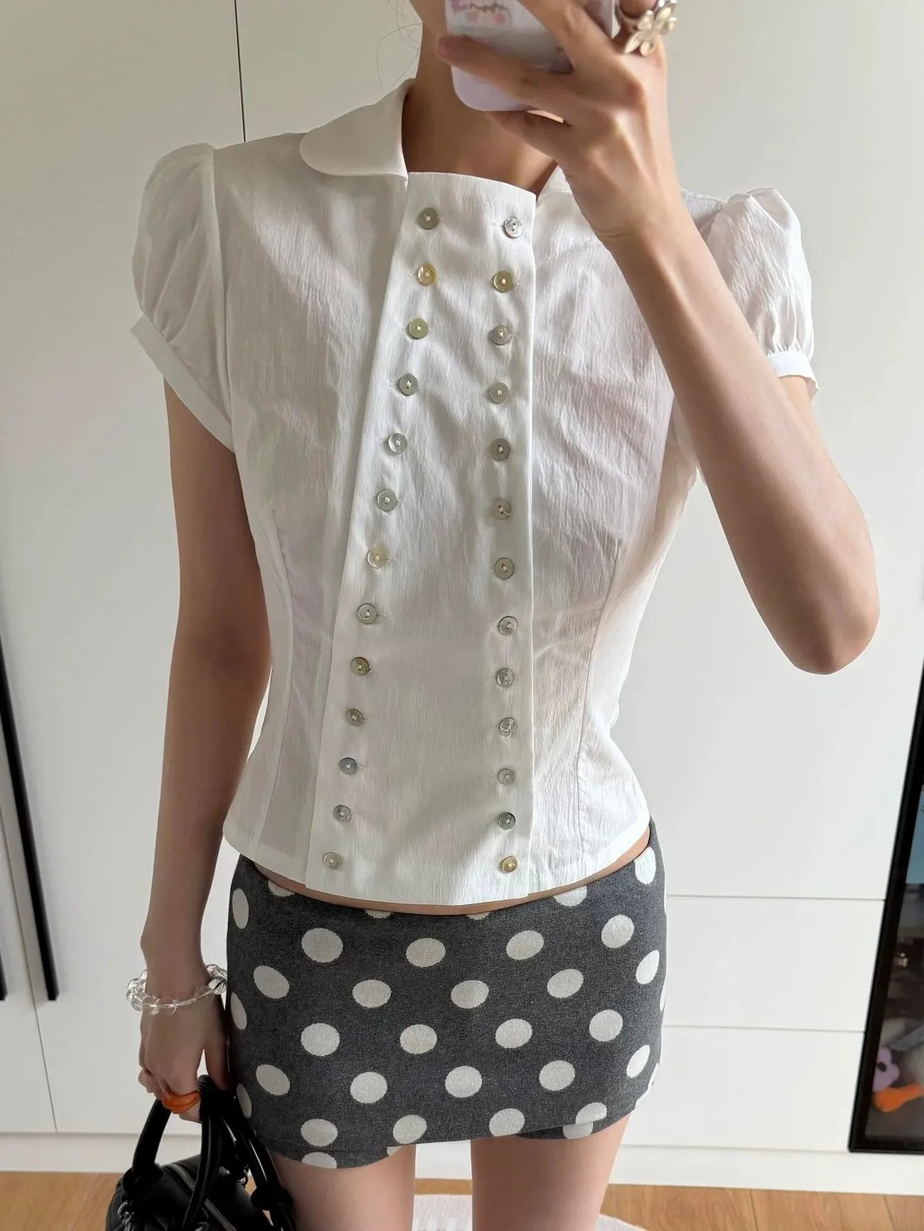Y2K Ästhetik Peter-Pan-Kragen  – Women'S Y2K Fashion Aesthetic Bewertung und Preis
