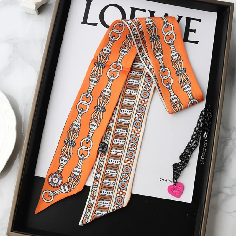 Mode Dünne Seidenschal für Fra – Women Fashion Necktie Bewertung und Preis