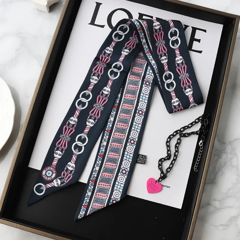 Mode Dünne Seidenschal für Fra – Women Fashion Necktie Bewertung und Preis