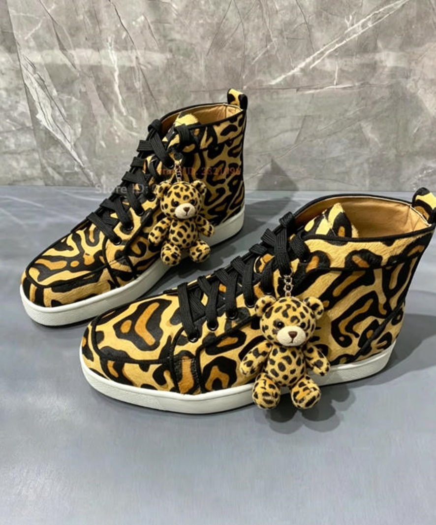 Leopardenmuster High-Top-Sneak – Women'S Yellow Fashion Sneakers Bewertung und Preis