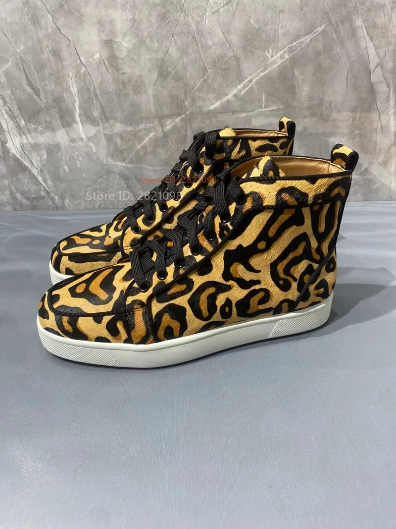 Leopardenmuster High-Top-Sneak – Women'S Yellow Fashion Sneakers Bewertung und Preis