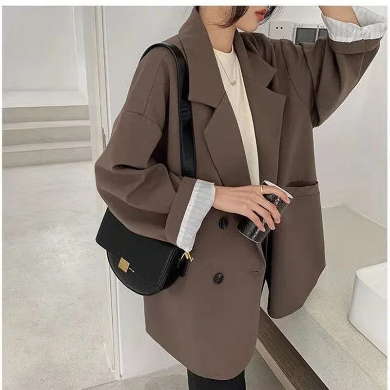 Vintage braune Blazer Frauen e – Blazer Women Oversized Bewertung und Preis
