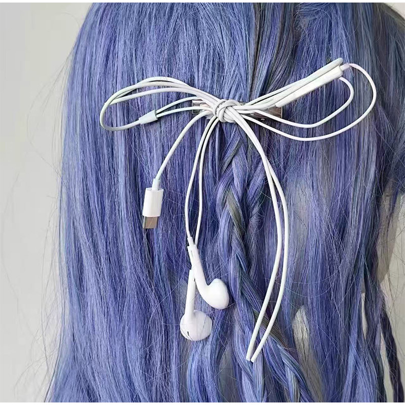 Kopfhörer-Kabel Haarspange Kor – Women'S Y3K Fashion Bewertung und Preis