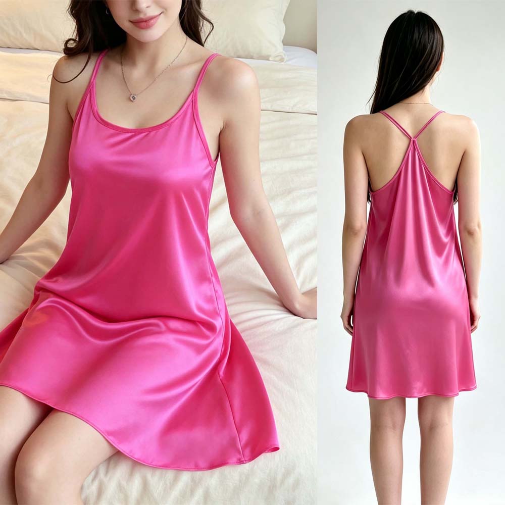 Rosa Sexy Damen-Hauskleid, Spa – Spaghetti Strap Dress Bewertung und Preis
