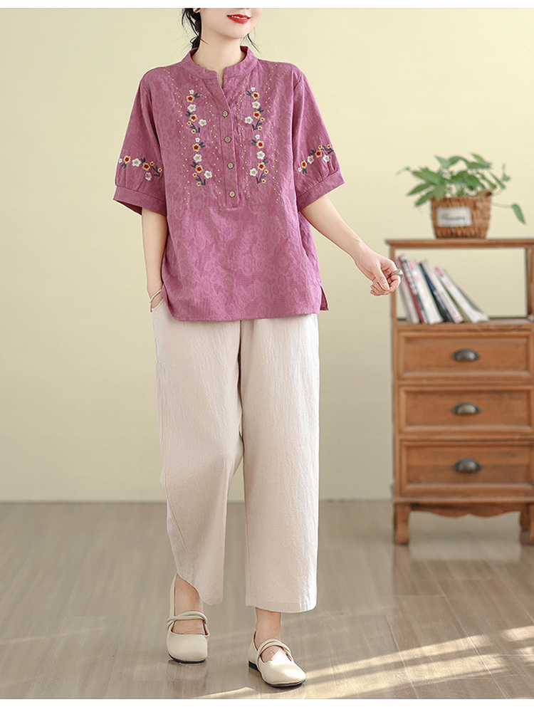Elegantes, besticktes Kurzarm- – Women Fashion Over The Years Bewertung und Preis